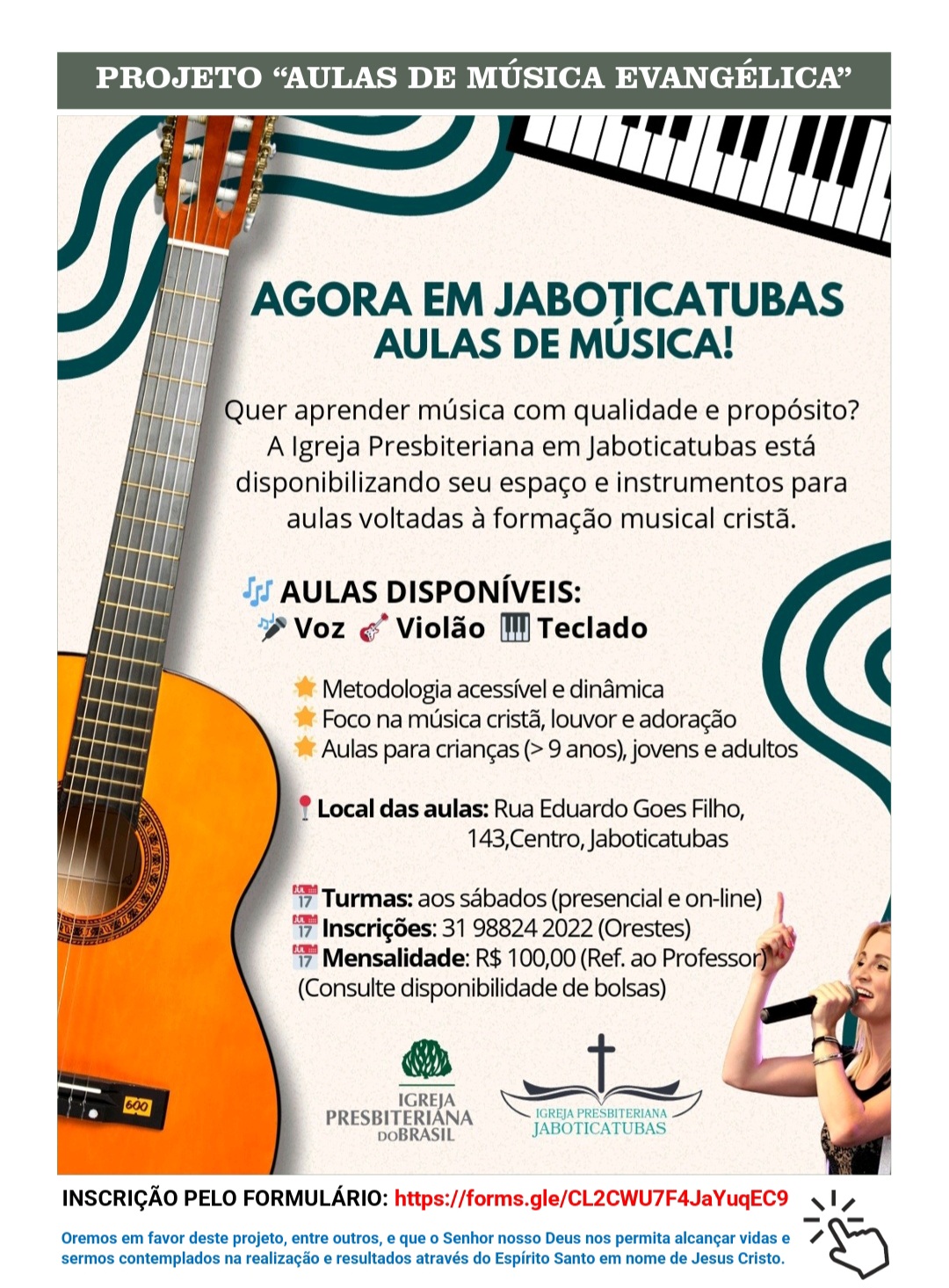 AULA DE MÚSICA EVANGÉLICA